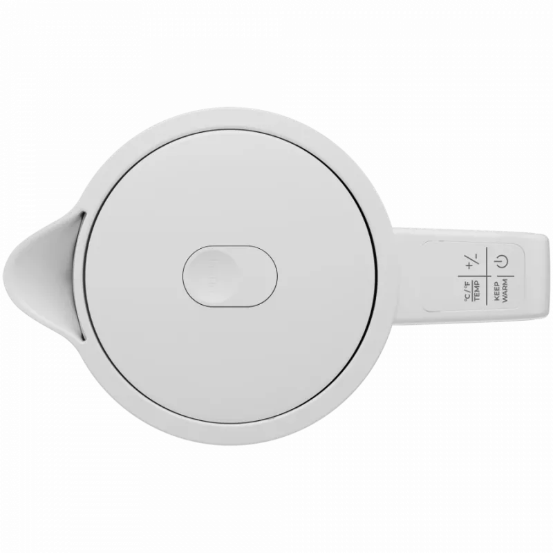 Elektriskā tējkanna, balta, 220-240V, 1850-2200W, 1,7L, siltuma uzturēšana 30 min, 40,60,80,90,100, vadības panelis rokturī