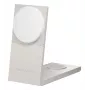 Bezvadu lādētājs Native Union Rise 3‑In‑1 Qi2 — USB, 2 m kabelis, Gaiši pelēks (Smilšakmens)