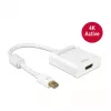 DeLock Mini DisplayPort 1.2 > HDMI (ST-BU) adapteris 4K balts