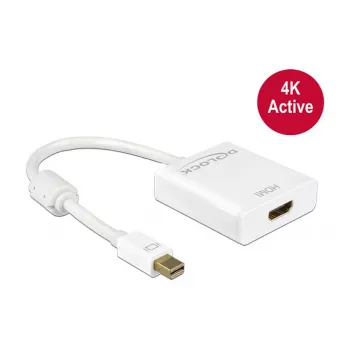 DeLock Mini DisplayPort 1.2 > HDMI (ST-BU) adapteris 4K balts