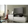 Cama TV skapis SIGMA 3 180 balts/balts glancēts + melns