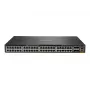 HPE - Aruba 6300M - Slēdzis - L3 - pārvaldīts - 48 x 10/100/1000 (1 PoE+) + 4 x 1 Gigabits / 10 Gigabits / 25 Gigabits / 50 Gigabits SFP56 (Augšupielāde / Sakraušana) Priekšpuse un Sāni uz Aizmuguri