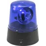 LED mini policijas gaismeklis EUROLITE 50603660 zils — ar USB uzlādi, ar baterijām darbināms, kompakts brīdinājuma signāllukturis