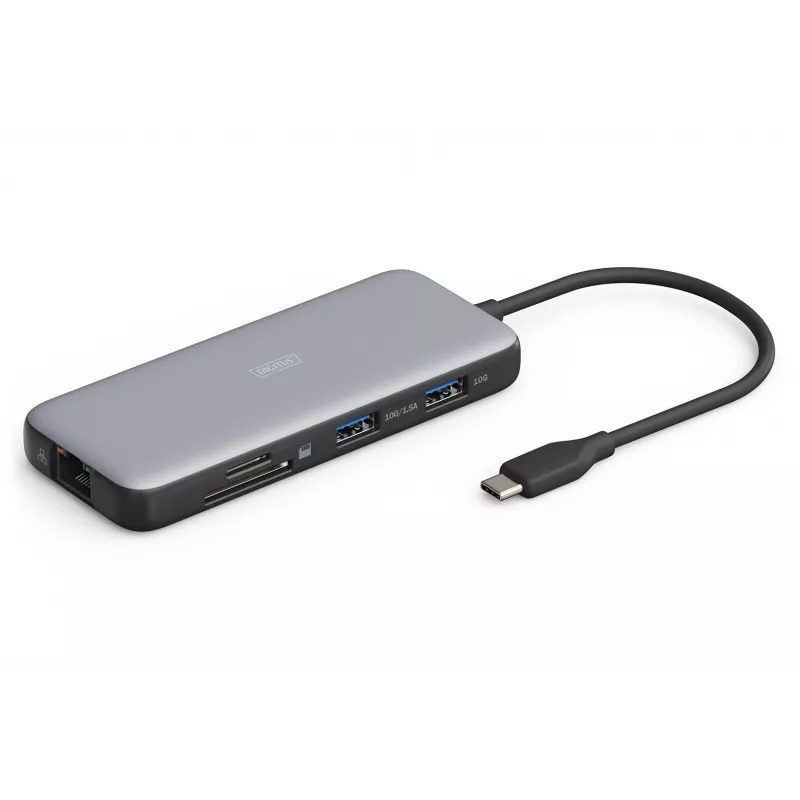 USB-C dokstacija Digitus DA-70915 8 portu 100W Power Delivery