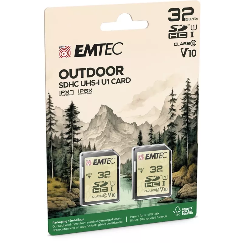 Zibatmiņa Emtec 32GB UHS-I U1 V10 Outdoor ECMSD32GHCU1ORP