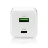 Sienas lādētājs everActive SC-450Q 45W 1×USB-C 1×USB-A Balts