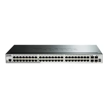 D-Link 52 portu Gigabit kaudzējams viedais pārvaldītais slēdzis ar 4 x 10G SFP+