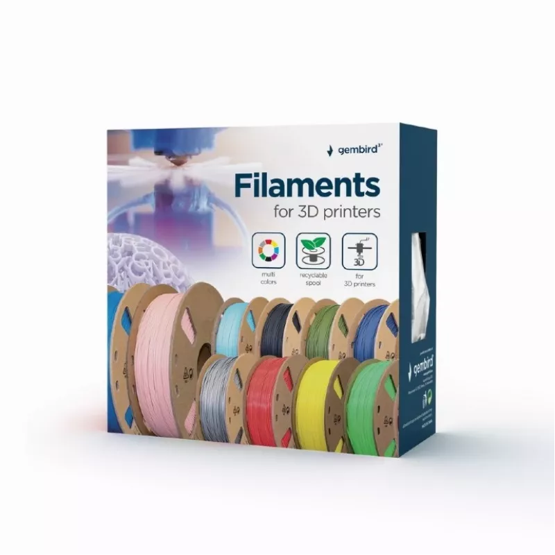 3D drukas materiāls Gembird 3DP-PLA-01-MTSG pelēks 1 kg 1,75 mm