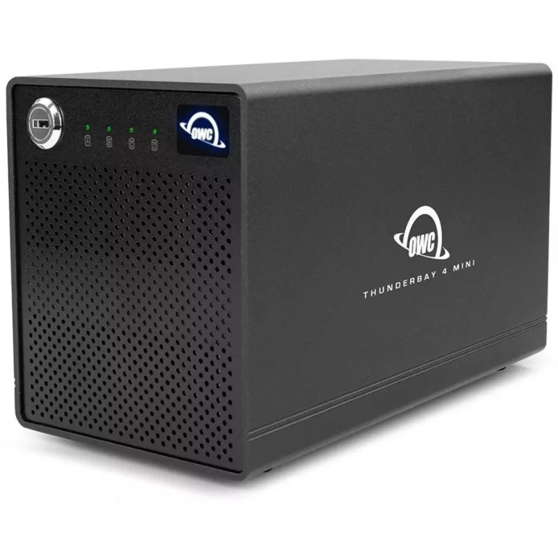 ThunderBay 4 mini, disku korpusa melns, profesionālas klases 4 disku HDD/SSD Thunderbolt 3 korpuss