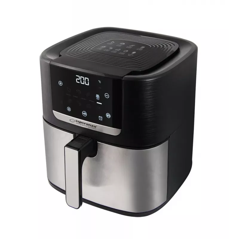 Karstā gaisa fritieris ESPERANZA EKA004 — 8 L, 1700 W, 8 programmas, skārienjutīgas vadības ierīces, nerūsējošais tērauds