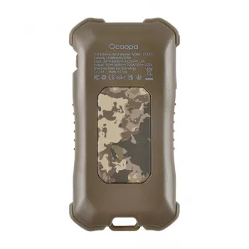 Elektriskais sildītājs Ocoopa UT3201 Camouflage — Pārnēsājams keramiskais telpas sildītājs ar 10 000 mAh ārējo akumulatoru un līdz 18 h darbības laiku