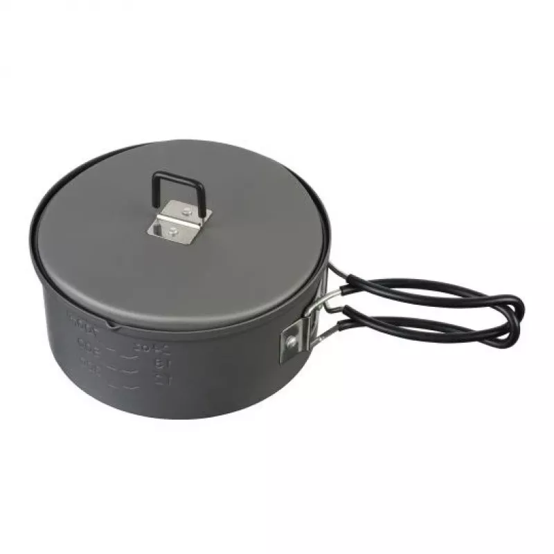 Kempinga katls ESBIT PT1100HA — Alumīnija katls 1,1 L, Ø14,8 cm, 227 g, melns