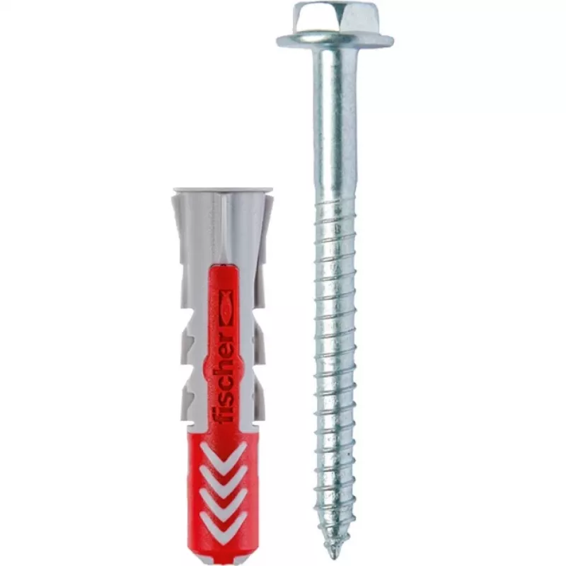 FISCHER DĪBELIS DUOPOWER 10x50 S 25 gab. AR SKRŪVI