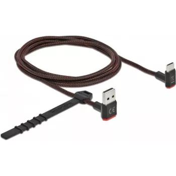 USB kabelis no A tipa spraudņa uz C tipa spraudni, leņķveidīgs, DeLOCK 85277