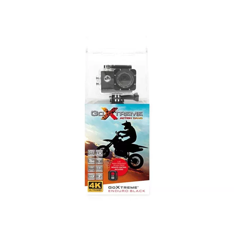 Easypix GoXtreme Enduro Melns - Action Camera - montējama - 4K / 30 fps - 8.0 MPix - Wi-Fi - zemūdens līdz 30 m - Melna