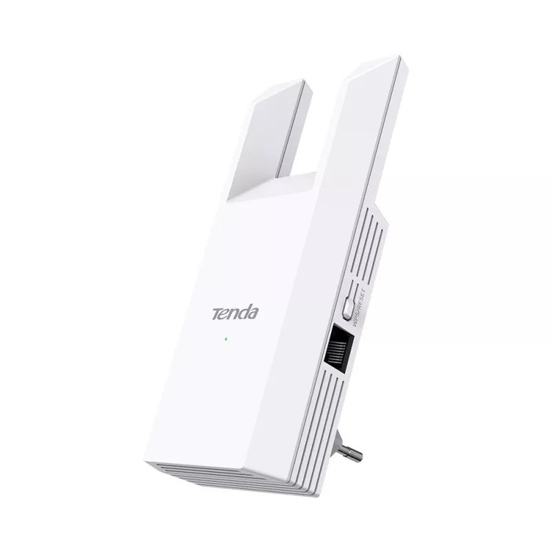 Tīkla retranslators TENDA T10 2.4 GHz Wi‑Fi 4, 300 Mbps, 2 ārējās antenas, 1x RJ-45, balts