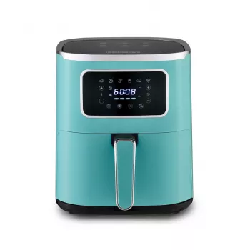 Karstā gaisa fritieris HEINRICH'S HFR 8216 — 5,0 l, 1450 W, zaļš, skārienjutīga vadība, LED displejs