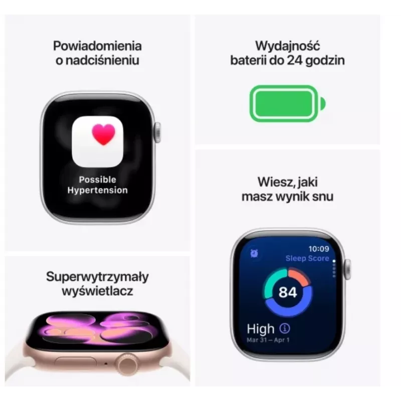 Apple Watch Series 11 GPS 46mm rozā zelta alumīnija korpuss ar Light Blush sporta siksniņu S/M