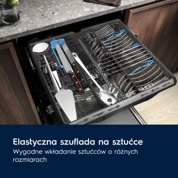Iebūvējamā trauku mazgājamā mašīna Electrolux EEM43201L, šaura 45 cm, 10 galda klājumu komplekti, 46 dB, inverters