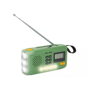 Portable AM/FM Solar Radio BLOW RA13 77-551# — viegls, bez baterijām ar saules uzlādi