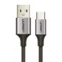 Ugreen USB-A/USB-C QC 3.0 3A 2m US288 kabelis (pelēks)