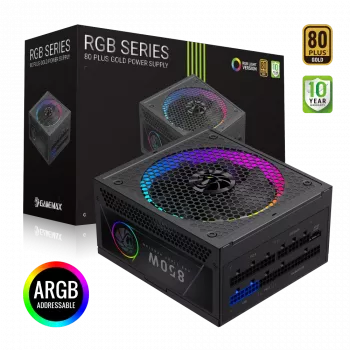Gamemax barošanas bloks, 80 PLUS, Gold | RGB 850G | 850 W