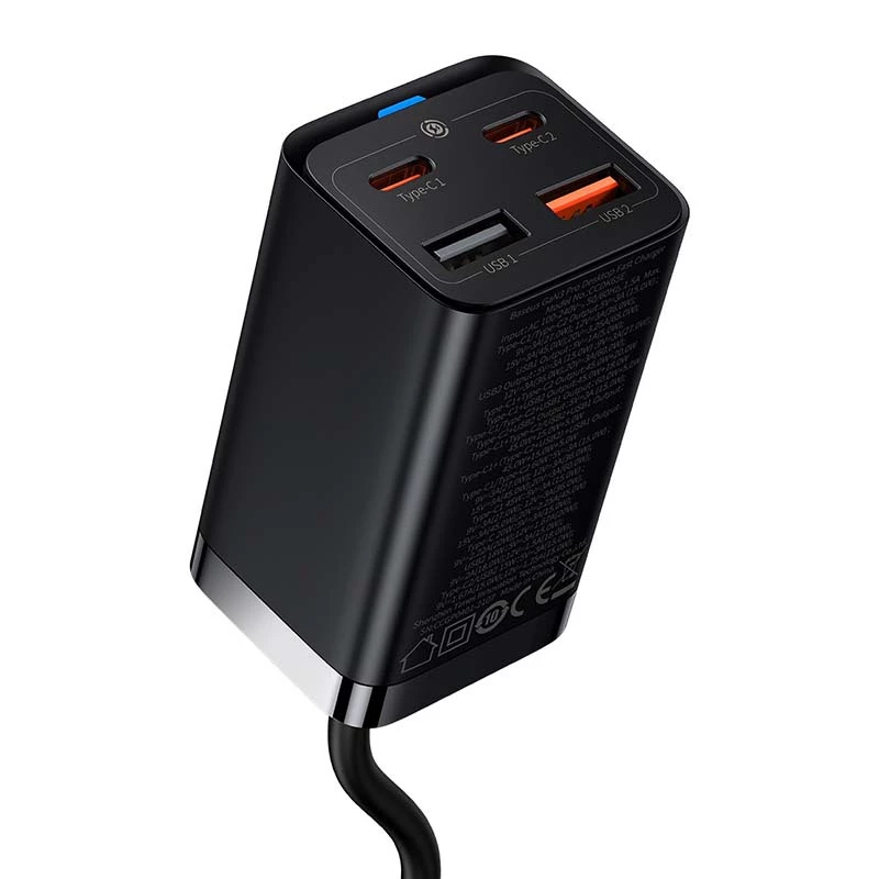 Lādētājs Baseus GaN3 Pro Mobilais tālrunis Planšetdators Melns Maiņstrāva Iekštelpām 15 V 3 A
