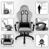 Spēļu krēsls SUBSONIC SA5685-2 — pelēks, ergonomisks dizains, regulējams augstums