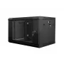Sienas stiprinājuma skapis LANBERG WF01-6406-10B, 6U, 19 collu, 600×374×450 mm, melns, 60 kg
