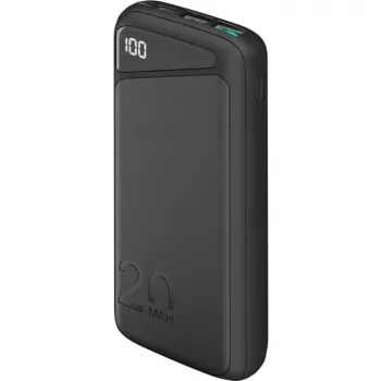 Ātrās uzlādes ārējais akumulators 20 000 mAh (melns, PD, Quick Charge 3.0, Super Charge)
