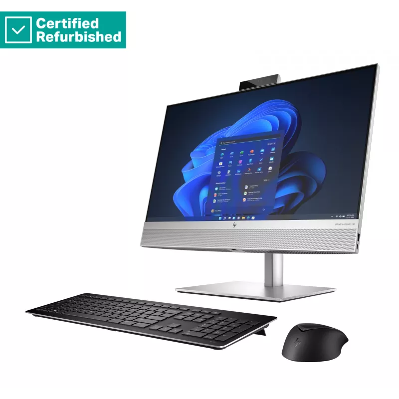 RENEW SILVER HP Elite 840 G9 AIO Viss vienā 24 - i7-14700, 32GB, 1TB SSD, 23.8 FHD skārienjūtīgs pretatspīduma, pirkstu nospiedumu lasītājs, augstumā regulējams, Win 11 Pro, 1 gads