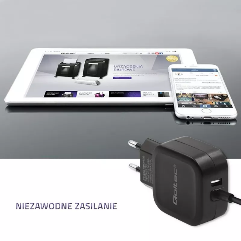 Qoltec 50190 Mobilās ierīces lādētājs mobilajam telefonam, planšetei, tālrunim