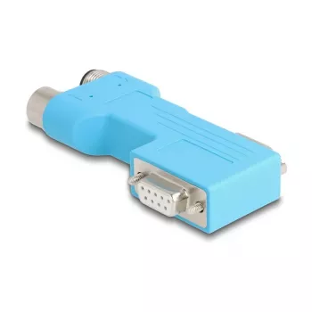 DELOCK D-Sub 9 vīrišķais/sievišķais uz M12 5-pin A-kodēts CAN kopnes sadalītājs 90° zils