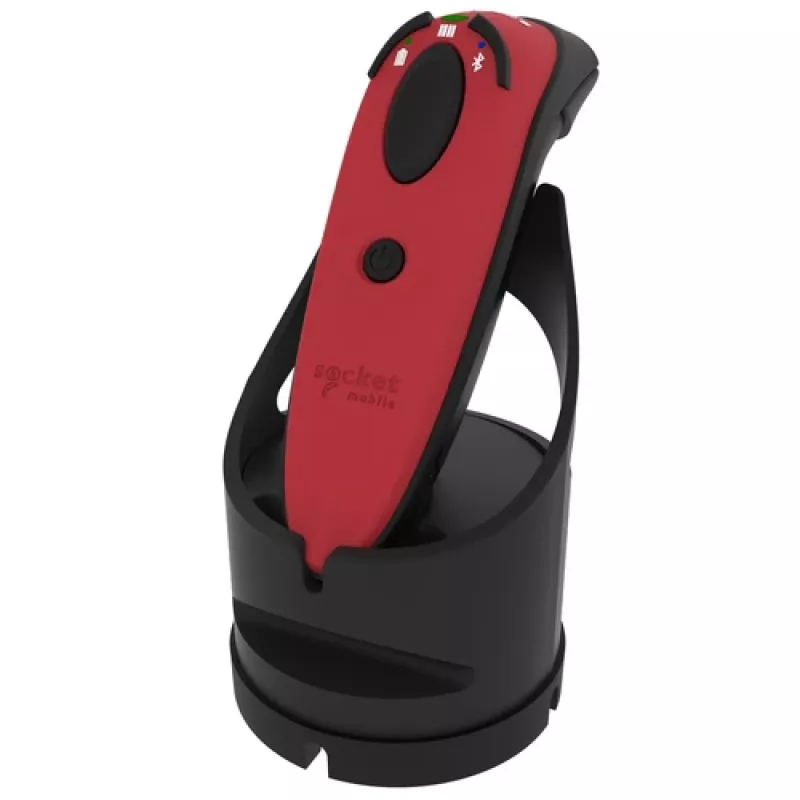Durascan D720 Linear BARCODE+QR Code Reader Red + Charging Dock