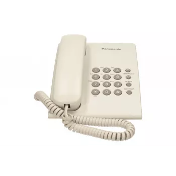 Panasonic KX-TS500PDW vadu tālrunis, piestiprināms pie sienas, toņu/impulsu numura sastādīšana, balts