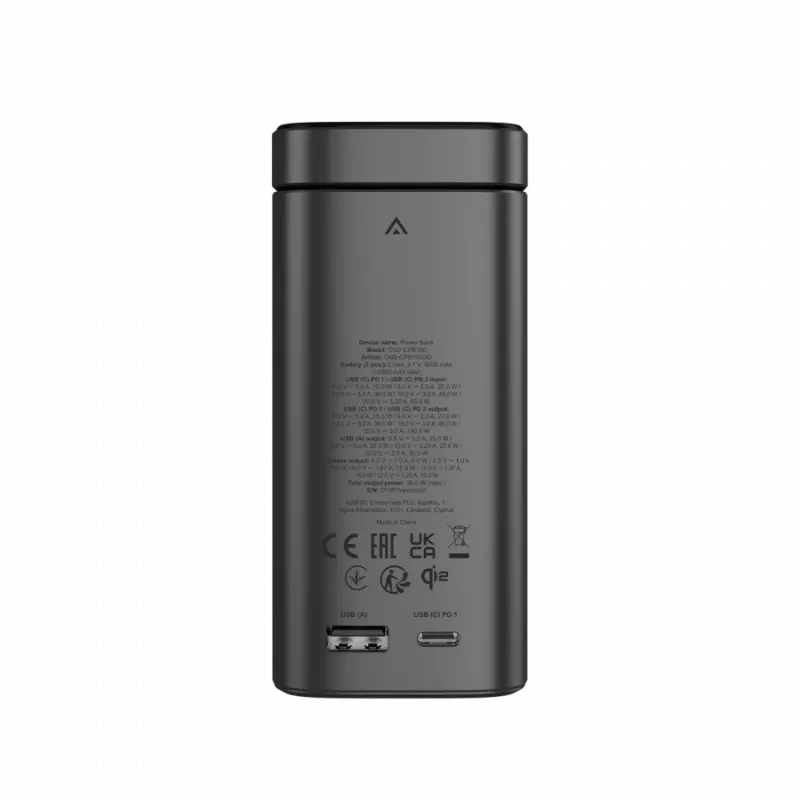 CANYON Qi2 magnētiskais barošanas bloks OnPower 150 15000mAh Alumīnijs Tumši pelēks