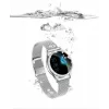 Smartwatch ORO-MED ORO-SMART CRYSTAL SILVER — apaļš metāla korpuss, LCD 240×198, 1,04 collu displejs, Bluetooth 4.0, ūdensizturīgs, 120 mAh baterija