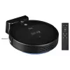 Robot vacuum cleaner TEESA Smart VAC 2 — apaļš, melns, 1000 Pa sūkšanas jauda, 9,6V/2000mAh Li akumulators, 0,2 L putekļu kaste, Wi‑Fi, automātiska atgriešanās
