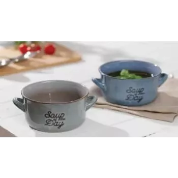Zupas krūze Ritzenhoff & Breker TASTY BLUE 570 ml akmens keramika droša trauku mazgājamajai mašīnai
