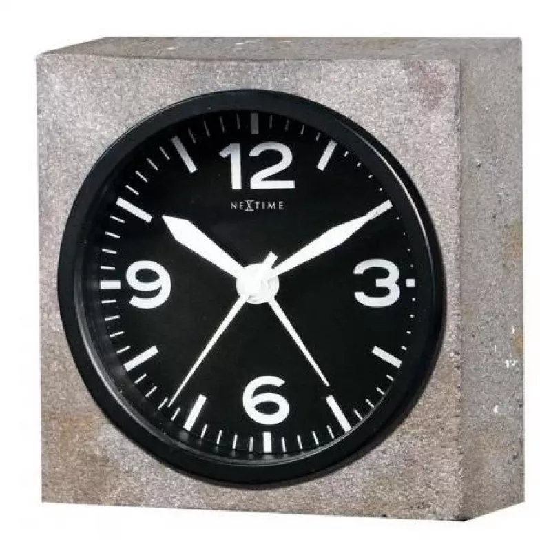 NeXtime pulkstenis 5167 Real Time Heavy Metal, 9,5x9,5x3,2 cm, sienas, pelēks
