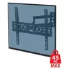 Wall TV mount ESPERANZA ERW016 for 70 inch TVs, Melns, 45 kg capacity, VESA 75x75–400x400, tilt 15°
