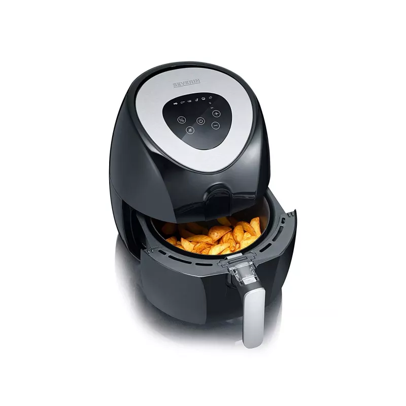 Severin 2430 Viena 3.2 L Brīvstāvošs 1500 W Karstā gaisa fritieris Melns, Nerūsējošais tērauds