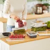 Pārtikas trauks rotho 1053201100 Taisnstūrveida 1,2 L caurspīdīgs balts, tehnopolimērs, mazgājams trauku mazgājamajā mašīnā