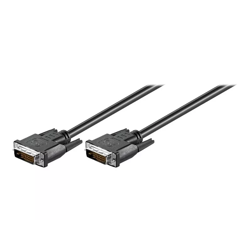 Wentronic Goobay DVI-D FullHD kabelis Dual Link, melns, 1,8 m - DVI-D spraudnis Dual-Link (24+1-pin) > DVI-D spraudnis Dual-Link (24+1-pin) (93573)