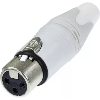 Neutrik NC3FXX-WT - XLR - Melns - Nerūsējošais tērauds - Balts - Bronza - poliamīds - polioksimetilēns (POM) - poliuretāns - cinks - IP40 - 2,5 mm² - 1,5 V (NC3FXX-WT)