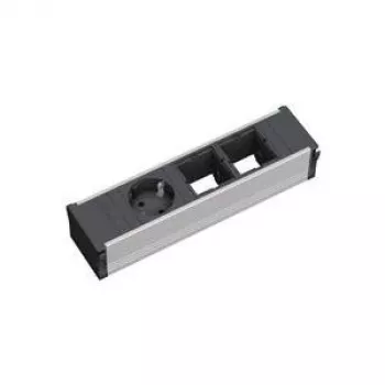 Strāvas pagarinātājs 1 maiņstrāvas kontaktligzda Bachmann 912.002 Melns Sudrabs
