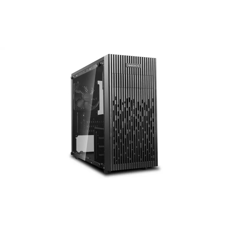 PC korpuss DeepCool Matrexx 30 Mini Tower — Micro ATX, rūdīts stikls, 3x3.5 collu / 2x2.5 collu sloti, GPU līdz 25 cm