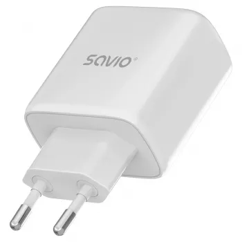 Savio LA-12 mobilās ierīces lādētājs Universāls Balts AC Ātrā uzlāde Iekštelpām