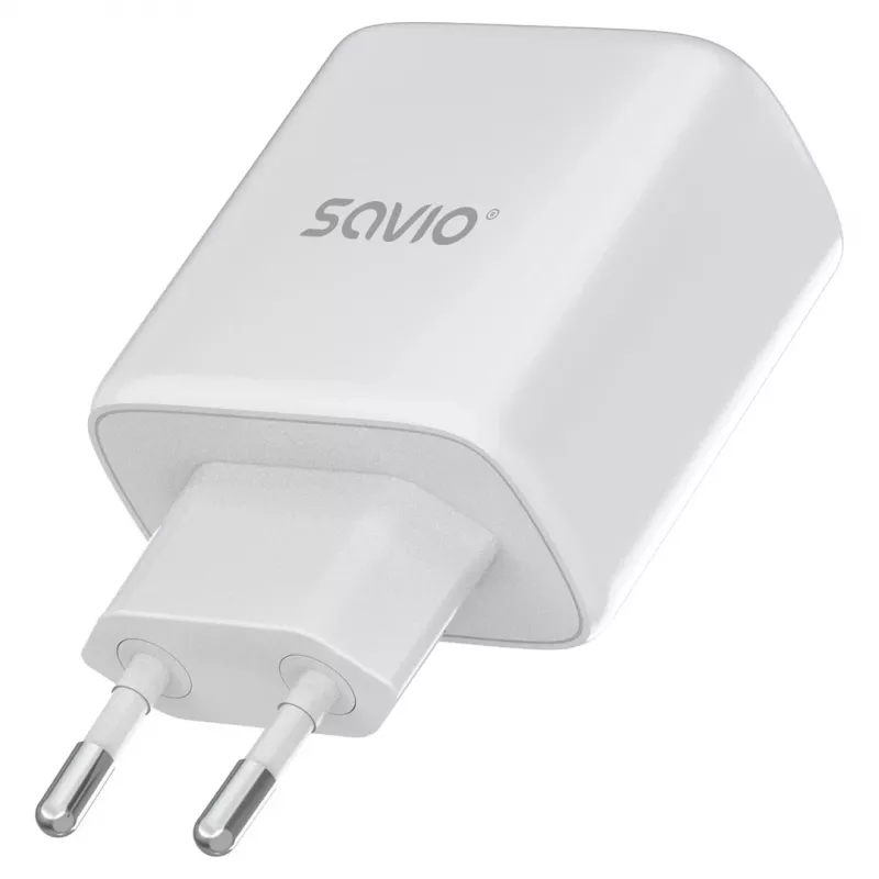 Savio LA-12 mobilās ierīces lādētājs Universāls Balts AC Ātrā uzlāde Iekštelpām