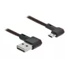 USB kabelis DeLOCK EASY-USB 2.0 A tipa spraudnis uz Micro-B spraudni 0,5 m melns